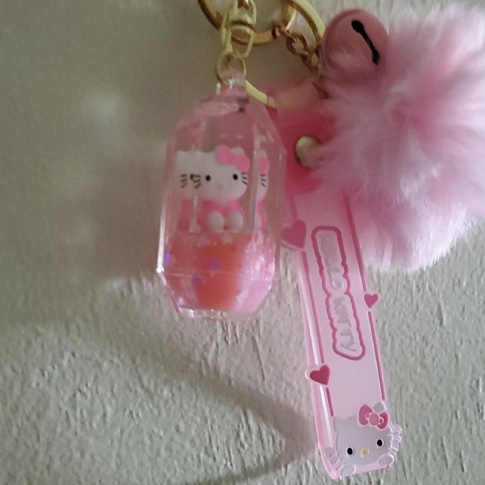 Hello Kitty Pink Charm Keychain